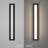 Anely Black Aluminum Rectangular Linear LED Outdoor Wall Light With Acrylic Shade-269256989