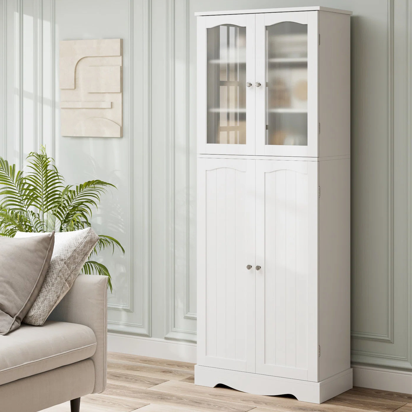 Rebrilliant Croce Freestanding Linen Cabinet & Reviews | Wayfair