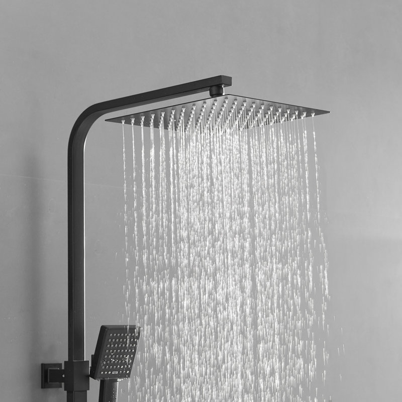 Ensemble de douche à barre simple avec 2 jets d'eau et douche