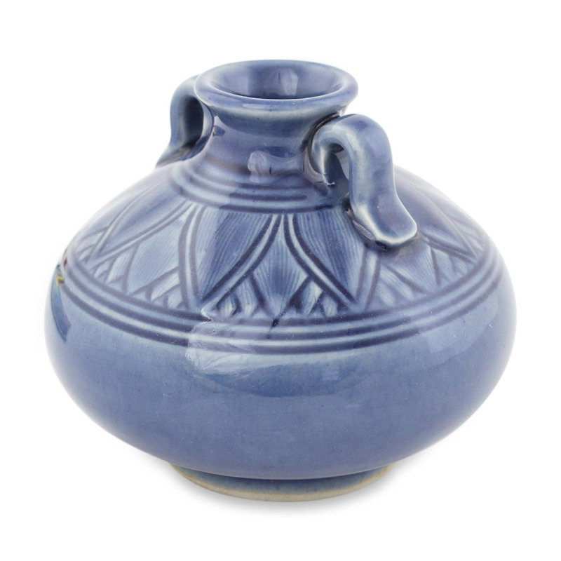 Timmie Handmade Ceramic Table Vase, Blue