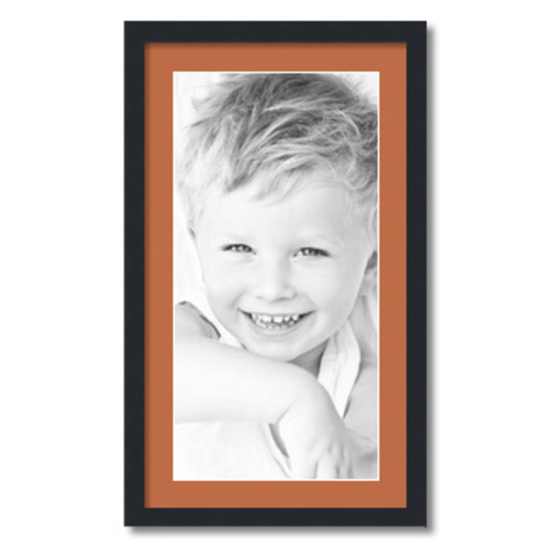 Matte Picture Frame with Mat, Red Orange