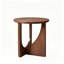 Table d'appoint ronde en noyer massif, 100 % bois massif, petite table rustique idéale pour le salon, la chambre à coucher et le canapé. Montage facile.