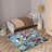 Featuring a Botanical Pattern, this Hand-Printed Soft Pile Rug Enhances Any Interior with Its Unique Artistic Style and Cozy Texture-444195810