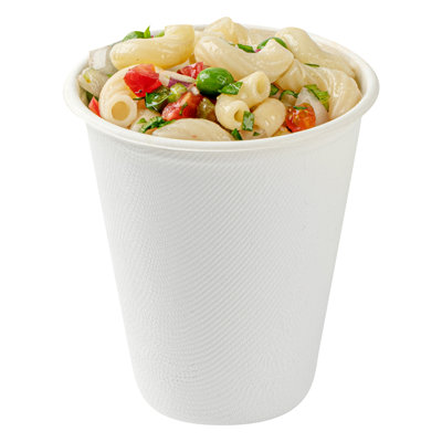 Restaurantware-Pulp Safe No PFAS Added 8 Ounce To Go Cups, 100 Disposable Cups - Home Compostable, Microwavable And Freezable, White Bagasse Coffee Cups, Reinforced Rim, For Hot And Cold Beverages