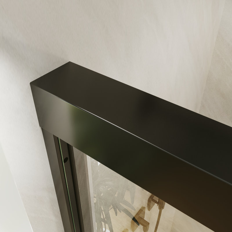 Porte de baignoire coulissante double encadrée avec verre trempé transparent de 5/16 po de largeur l 56 po x H 58 po