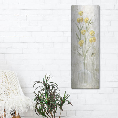Art mural en métal Winston Porter «Yellow Field Flowers» par Cheri Blum