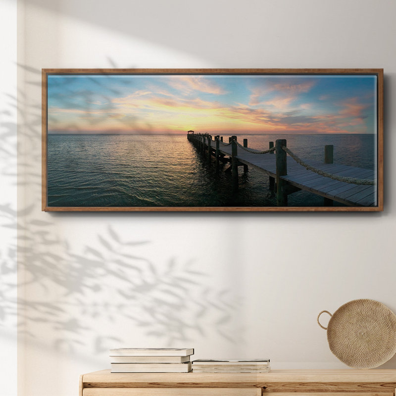 Dockside, reproduction d'art sur toile, Noyer, H 20 po x l 50 po x P 1,5 po