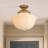 Lunara 1 - Light Glass Schoolhouse Semi Flush Mount