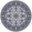 Zeus Oriental Area Rug in Navy/Light Gray/Ivory-1569540736