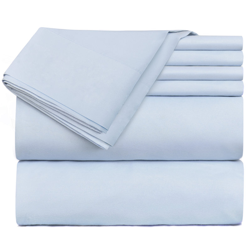 Ensemble de draps en microfibre Hotel Luxury, Bleu givré, Grand