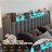 Queen Size Bed Frame with Headboard and 2 Storage Drawers, Upholstered Bed Built-In LED Lights and Charging Station-1722278763