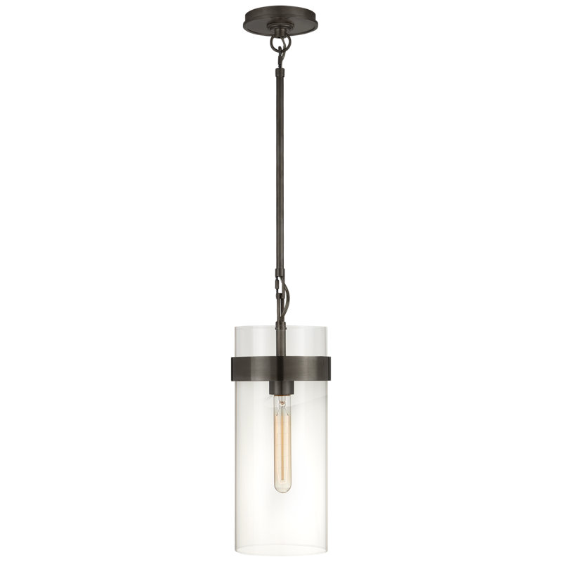 Ian K. Fowler Presidio Petite Pendant, Bronze, Clear, 15.75" H x 6.5" W x 6.5" D