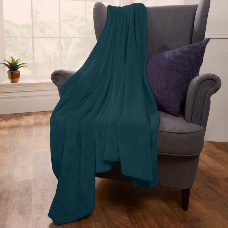 Kirac Throw Blanket, Teal, W200 x L200cm