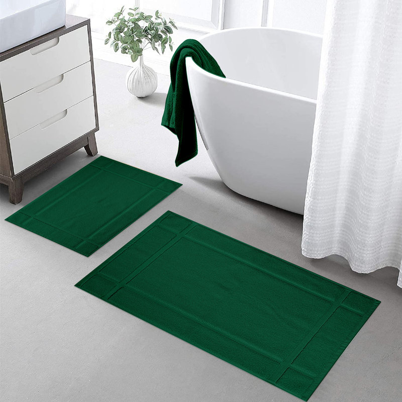 Tapis pour salle de bain 100% coton Ample Decor, Vert