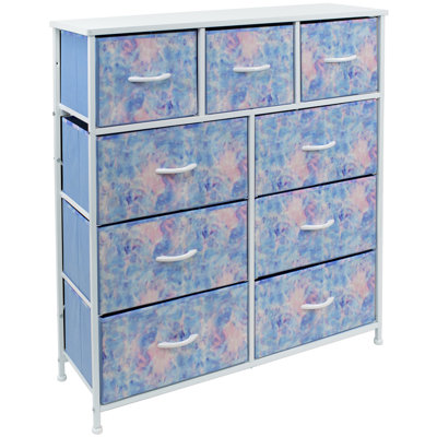 Commode 9 tiroirs - Bleu sarcelle