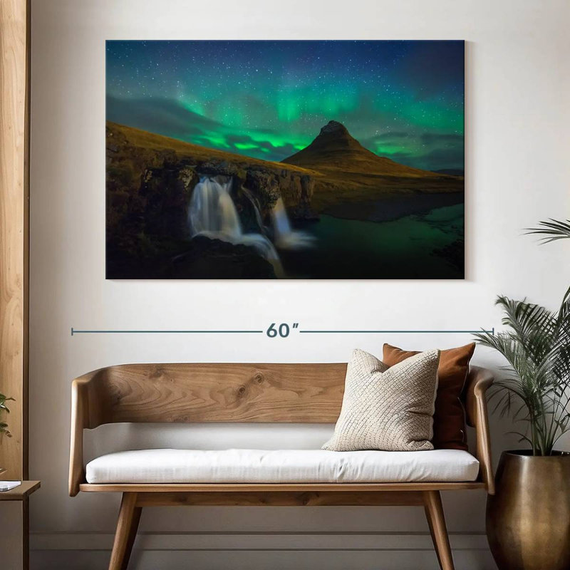 Alvord Kirkjufell Aurore boréale, H 34 po x l 51 po