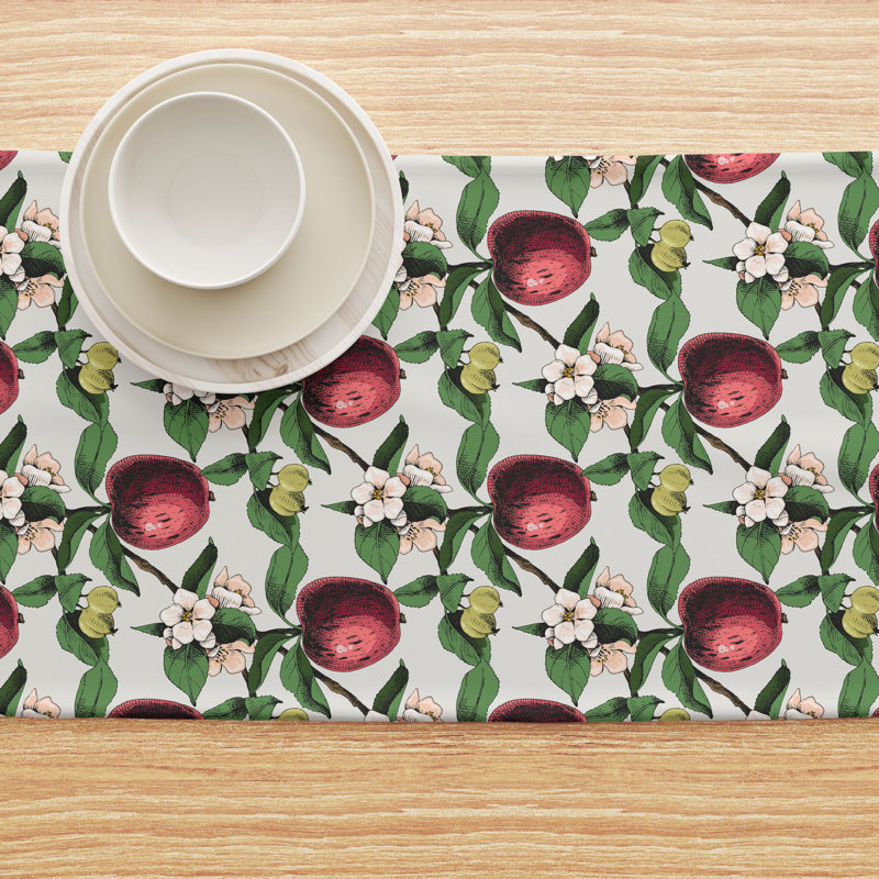 Apples in Branches Table Runner, 108" x 14"