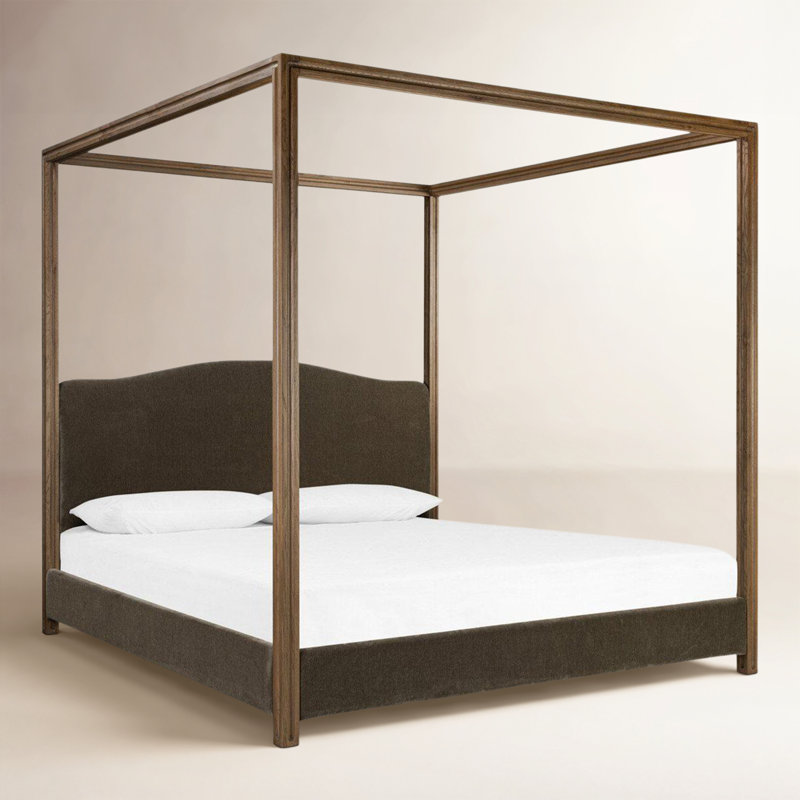 Jodie Canopy Bed-Malmo Olive, Queen
