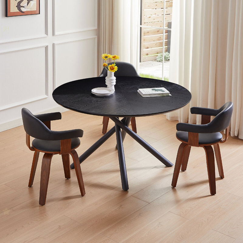 Table basse 53,14 po en MDF et table de bout courte avec base en métal, facile à assembler, noir, Noir