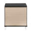 2 Table de chevet de couleur gris métallique pour une chambre à coucher moderne avec rangement organisé