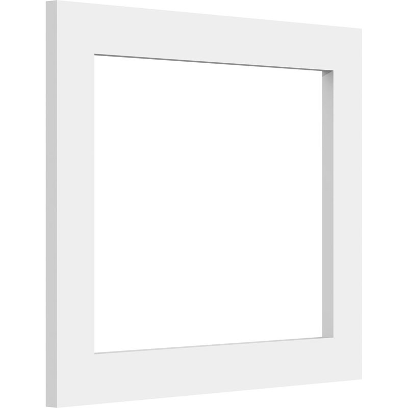 Panneau mural Prescott 3D en blanc, H 12 po x l 14 po x P 0,38 po