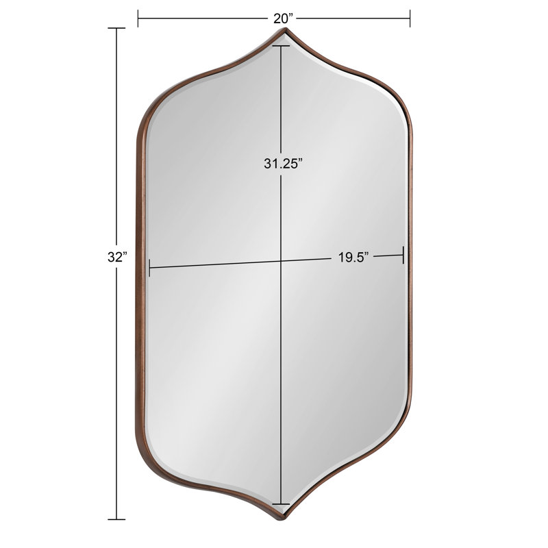 Tyla Modern Framed Accent Wall Mirror, Bronze