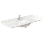 54" Single Countertop with Square Sink, Backsplash & Sidesplash