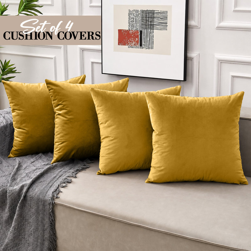 Eva-Sophia Square Scatter Cushion, Ochre