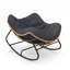 Fauteuil à bascule Gifty en acier avec coussin-790524144