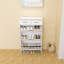 Étagère à chaussures à porte Shaker blanche matte - 2 tiroirs et rangement suffisant pour l'armoire principale