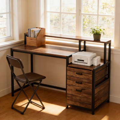Bureau, bureau d'ordinateur spacieux, bureau d'écriture