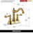 Derengge Two Handle Bathroom Faucet Brushed Gold Sink Faucet 3 Hole with Plastic Overflow Pop-Up Drain,Swivel Spout Bathroom Sink Faucet 4 Inch Centerset Faucet,Meets cUPC NSF 61-9 AB1953,F-0048-BG