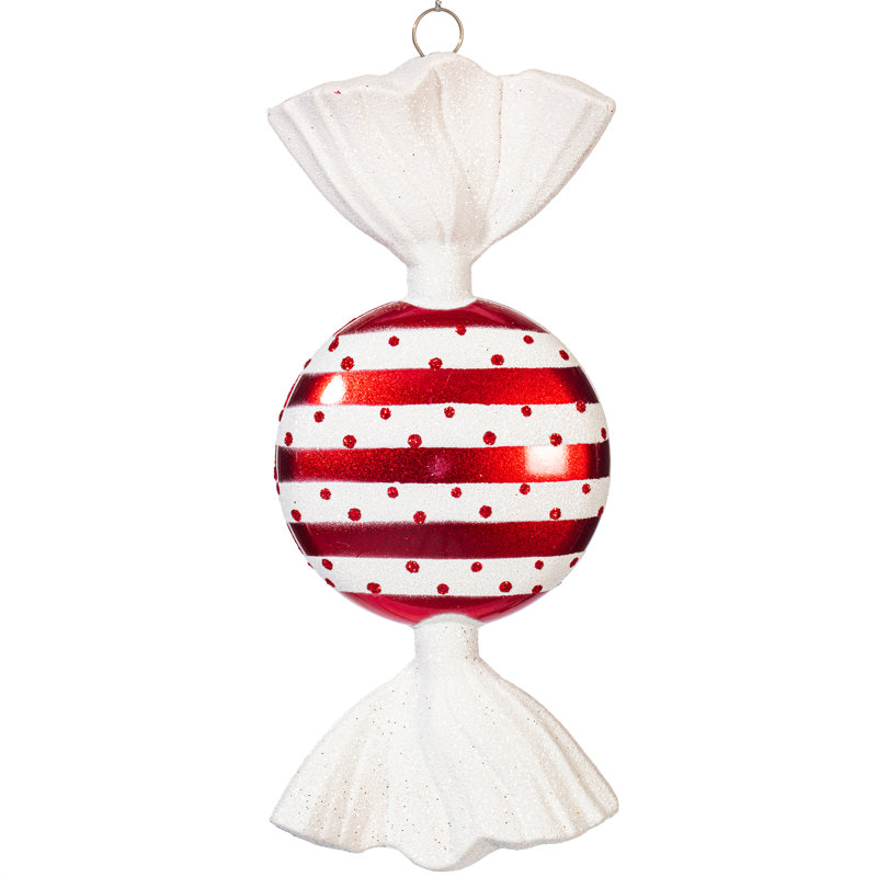 7'' Shatterproof Holiday Shaped Ornament, Red/White