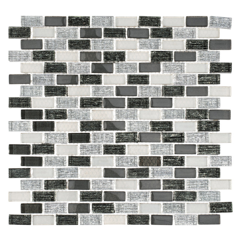 Highline Glass Mosaic Kitchen Backsplash, Bathroom, Shower, Wall and Floor Tile, Irone