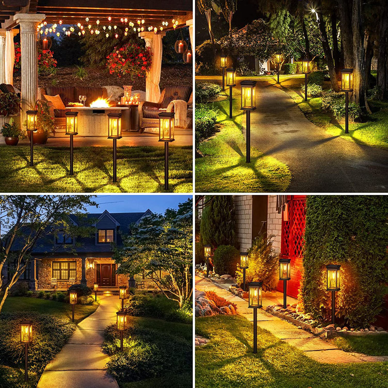 Matte Black Low Voltage Solar Powered Integrated LED Pathway Light Pack