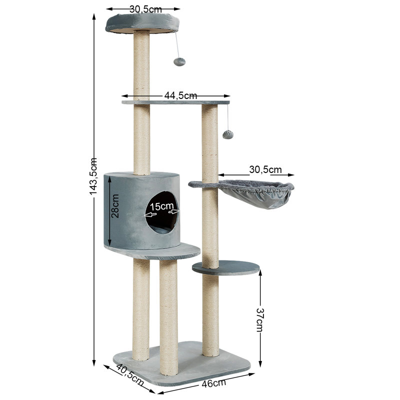 Peache 143.5cm H Cat Tree