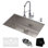Ensemble évier de cuisine 32 po KRAUS avec robinet de cuisine et distributeur de savon Bolden ™ Standart PRO ™