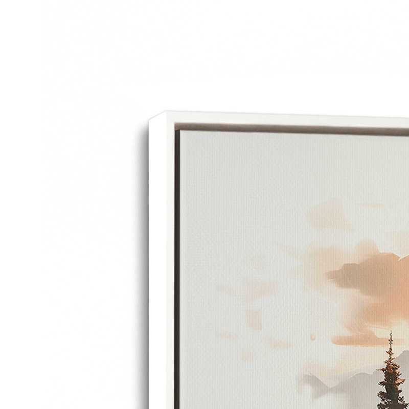 Toile roulée Winter's Quiet Refuge II , H 8,75 po x l 12,75 po x P 1,75 po, Cadre flottant blanc opaque