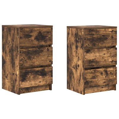 Bedside Cabinets With 3 Drawers 2 Pcs 39X35x65 Cm