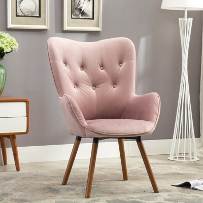 Fauteuil d'appoint contemporain capitonné à dossier