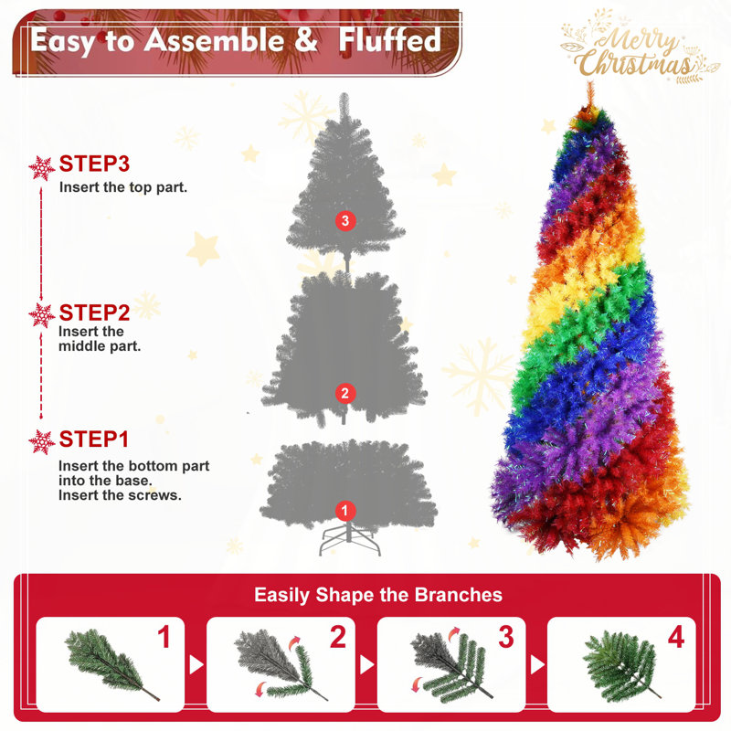 Arbre de Noël 7,5 pi, H 7,5 pi