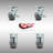 Caster Set with Ball Bearings