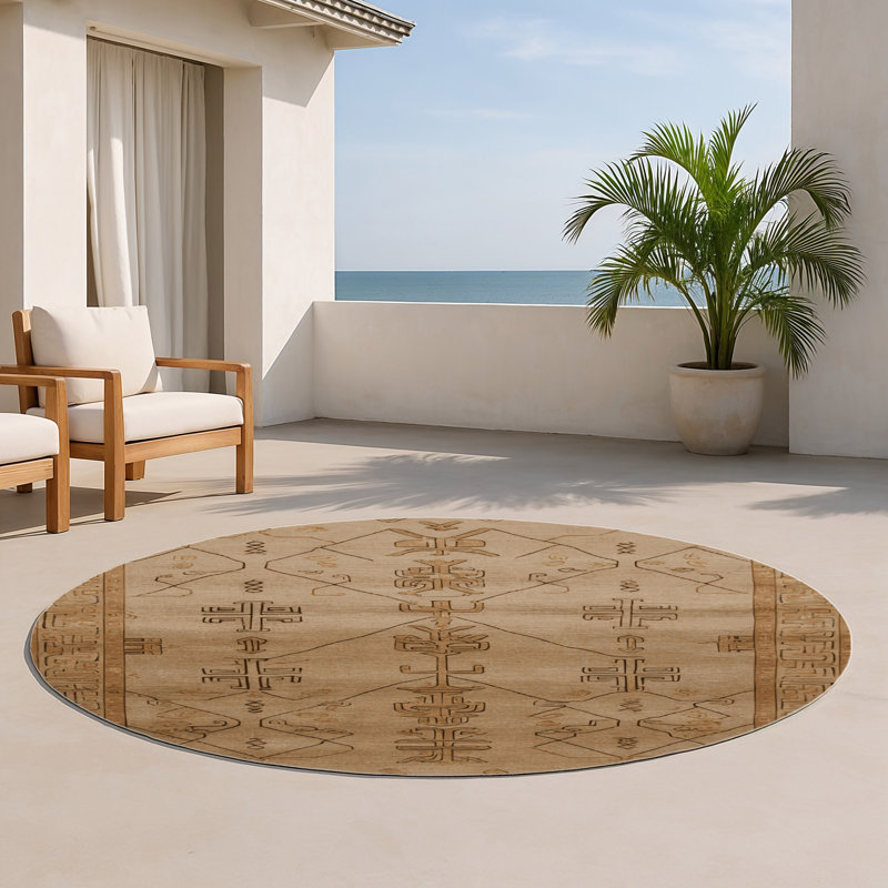 Tapis intérieur et extérieur ArtDeco, Rond 5 pi