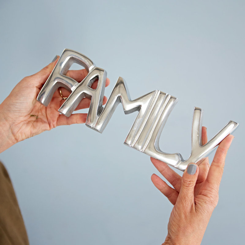 Recycled Metal Family Sign