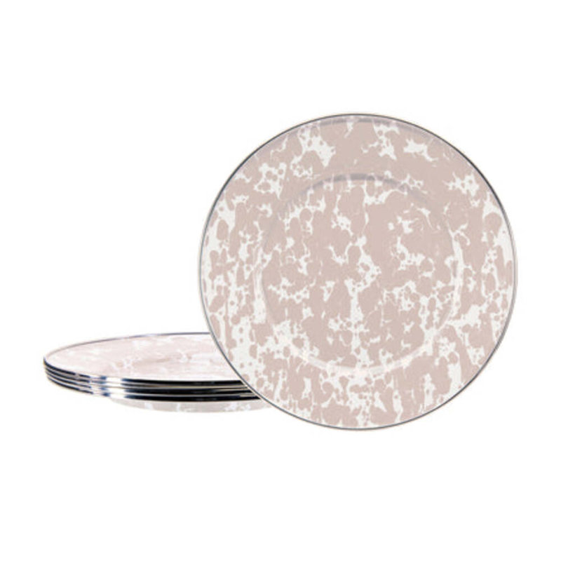 Taupe Swirl Enamelware Salad/Dessert Plate