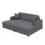 Lit de jour inclinable 86,5 po surdimensionné avec méridienne profonde, deux sièges USB, deux porte-gobelets et coussins décoratifs-1692643932