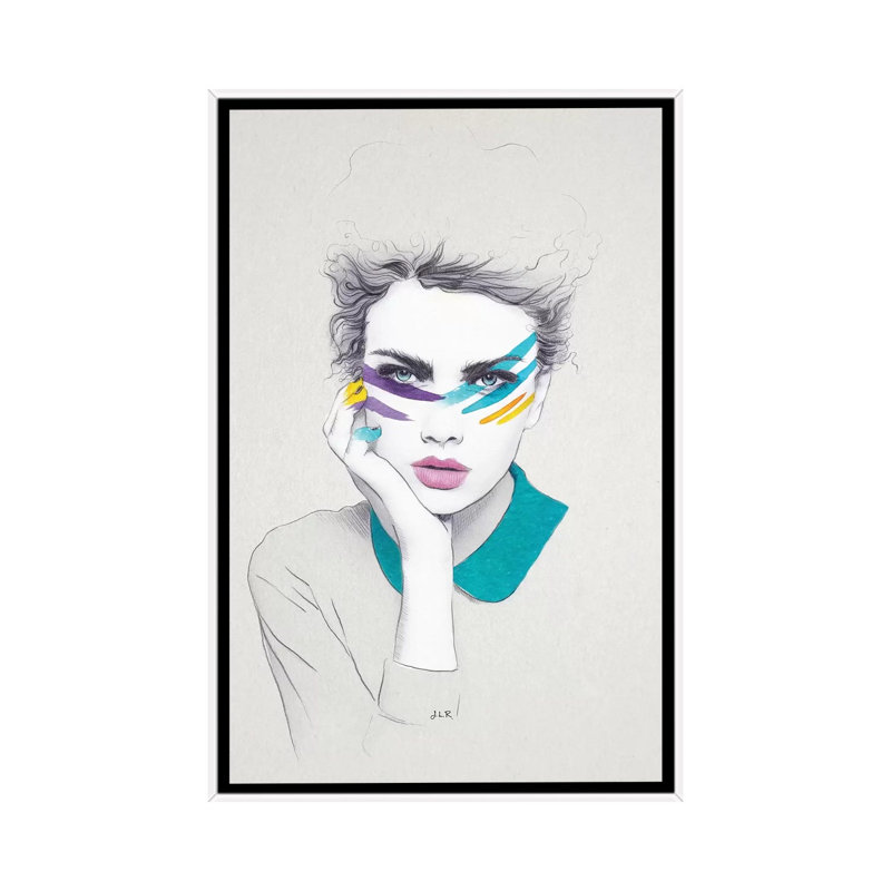 Warpaint Sally by Jenny Rome - Print on Canvas, White Framed, 101.6 cm H x 66.04 cm W