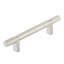 Emtek Select Cabinet Pull 4" C-C, Rectangular Bar Stem, Knurled Bar-1038210308