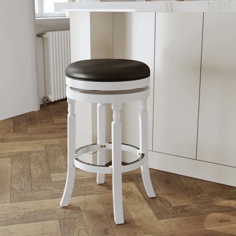 Chaise de salle à manger avec tabouret de bar 30 po, Noir, Blanc