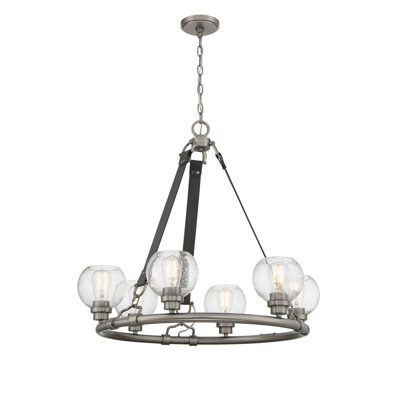 Lustre 6 lumières Bozeman, Nickel